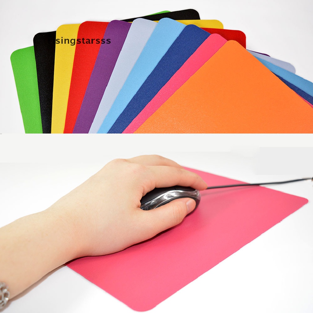 Rsid Span-new Hot 21.5 x 17.5cm Gaming PC Laptop Mouse Pad Anti-Slip Warna Solid Persegi Panjang Mat Jelly