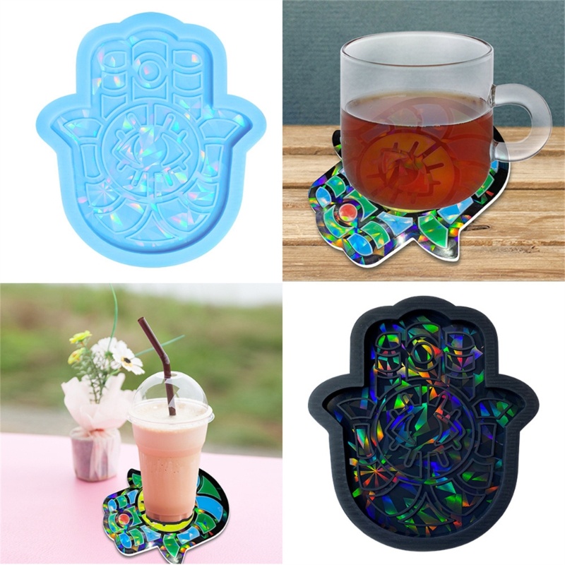 Siy Silicone Jewelry Tray Epoxy Resin Casting Cetakan Gelas Teko Mat Tray Molds
