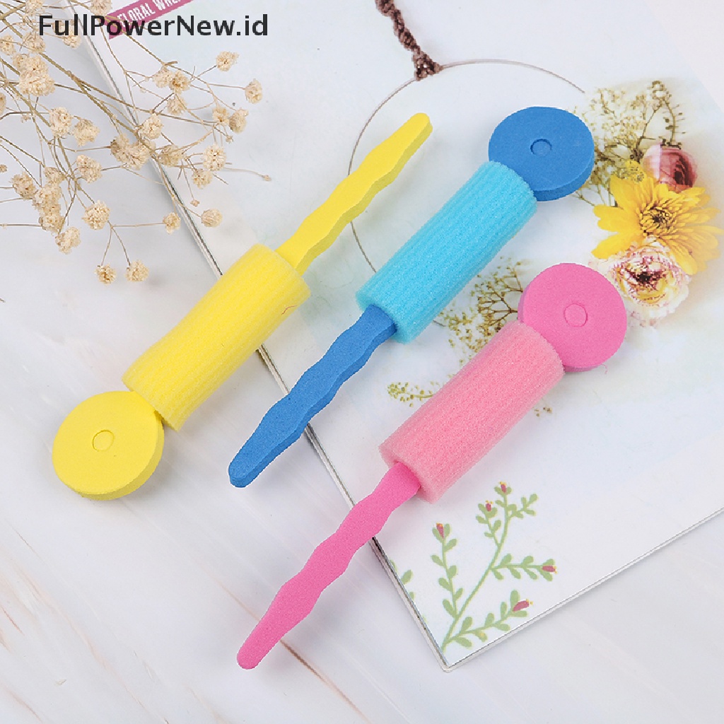 Power 3Pcs Spons Busa Lembut DIY styling hair rollers Batang Fleksibel hairstyling curler ID