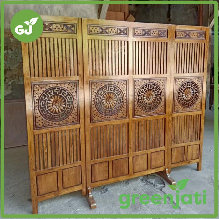 Sketsel Pembatas Ruangan Kayu Jati