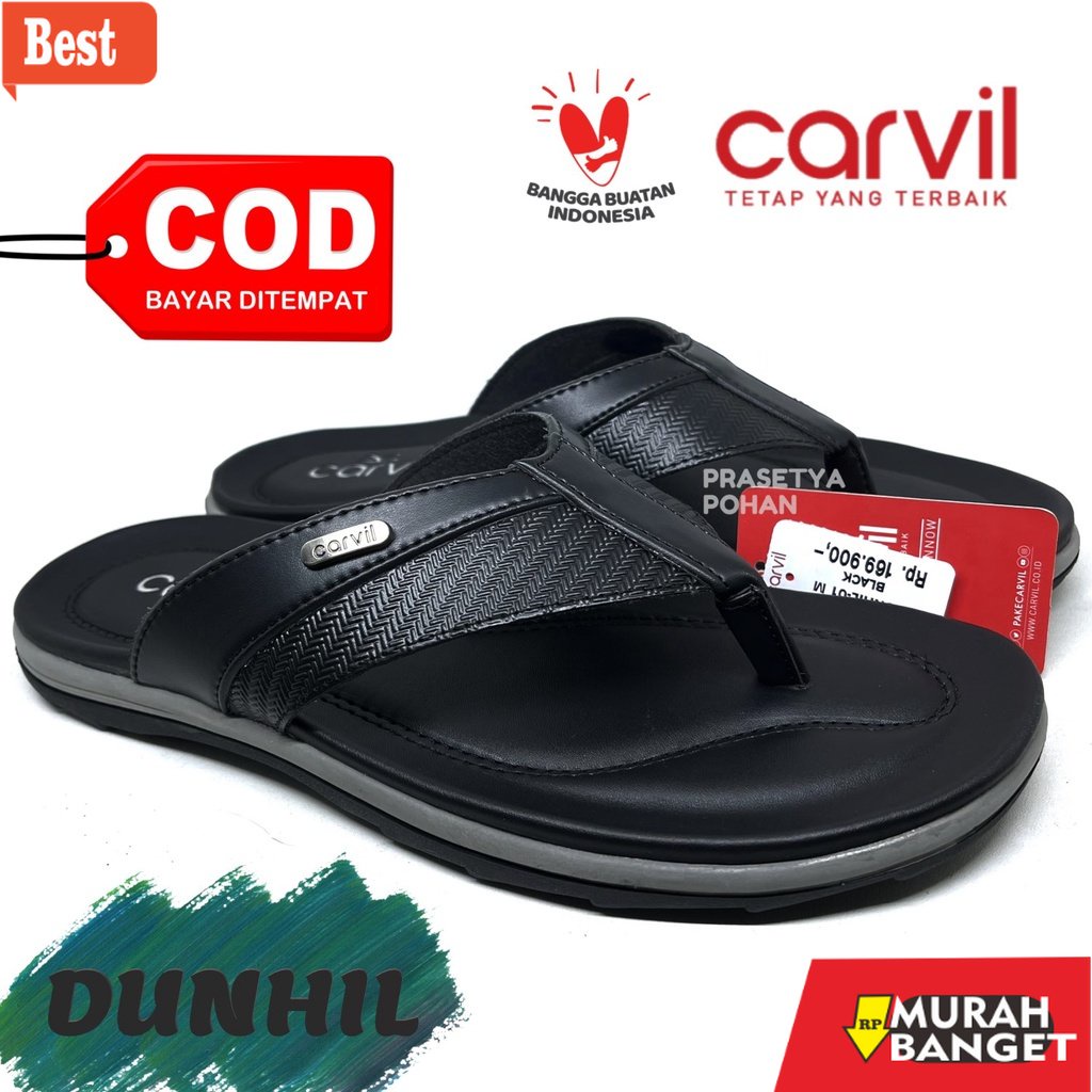 Cocok buat lebaran- Sandal Kulit Pria Carvil Original - Sendal Pria Kulit Original Carvil