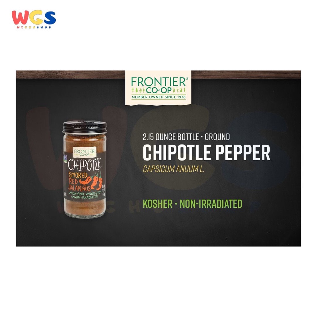 Frontier Natural Chipotle Smoked Red Jalapenos Spice Non GMO 61g