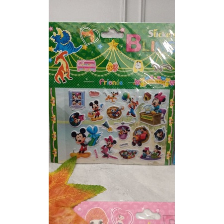 mainan anak sticker bentuk , sticker tempel, stickers bling