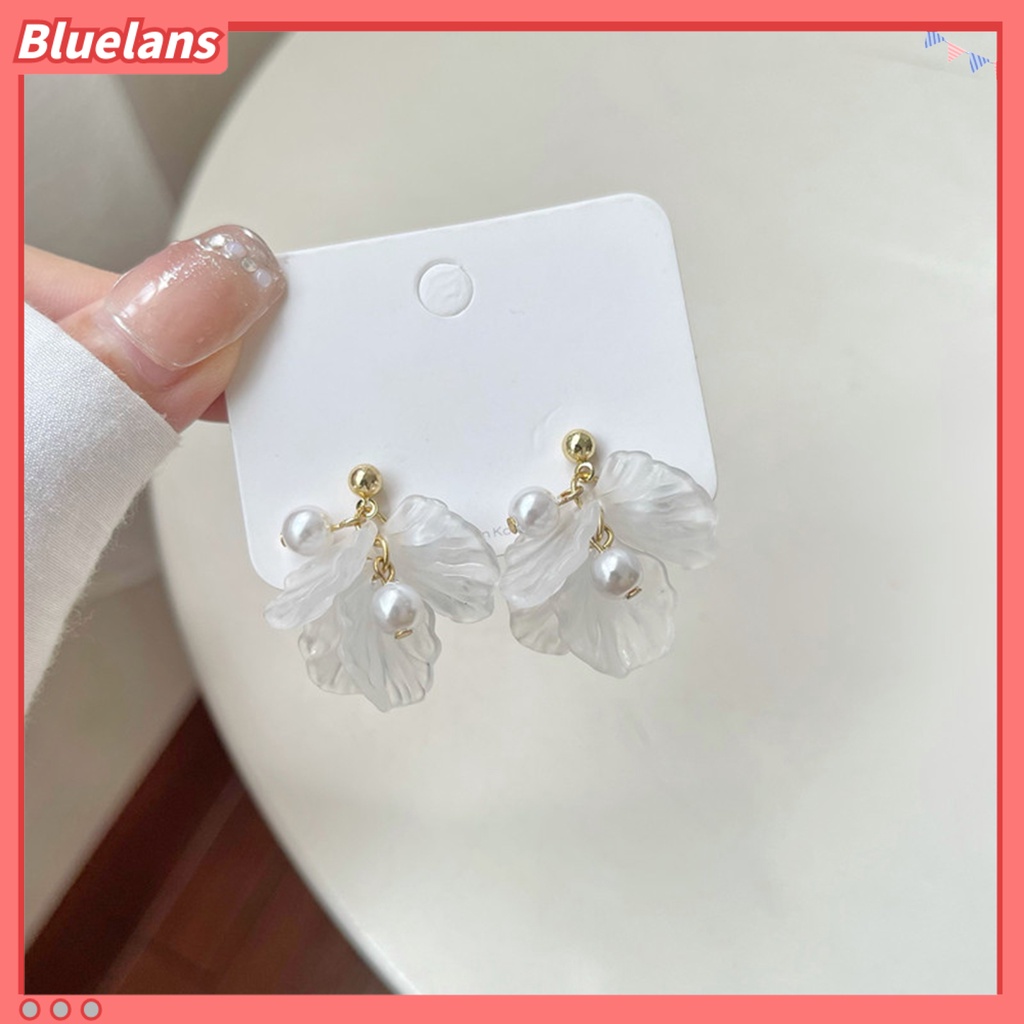 {In Stock} 1pasang Anting Elegan Semua Pertandingan Pengerjaan Halus Shiny Eye-catching Dress Up Bentuk Bunga Aksesoris Fashion Canggih Untuk Kehidupan Sehari-Hari