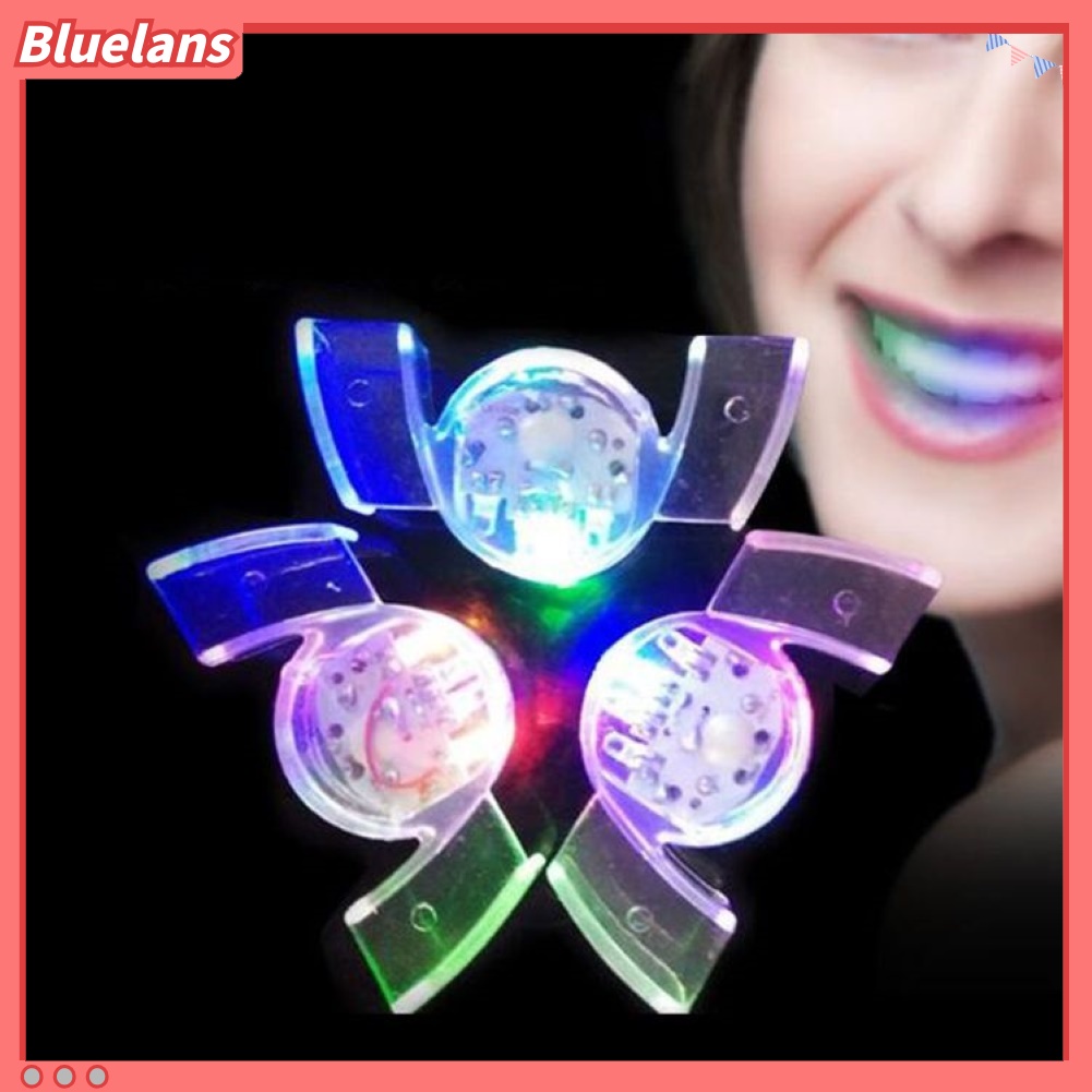 {In Stock} 1pc Lucu LED Kedip Gigi Behel Penjaga Mulut Halloween Trick Mainan Pesta Props