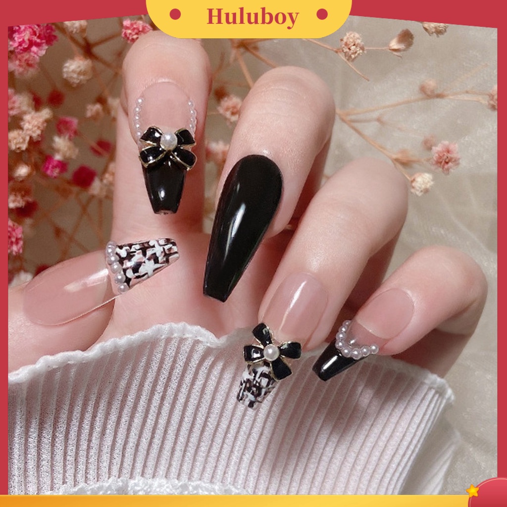 {In Stock} 10Pcs Ornamen Kuku Bentuk Unik Desain Mutiara Imitasi Warna Vibrant Menakjubkan Efek Visual 3D Bow-knot Nail Charms Ornamen Perhiasan Manicure Untuk Salon Kuku