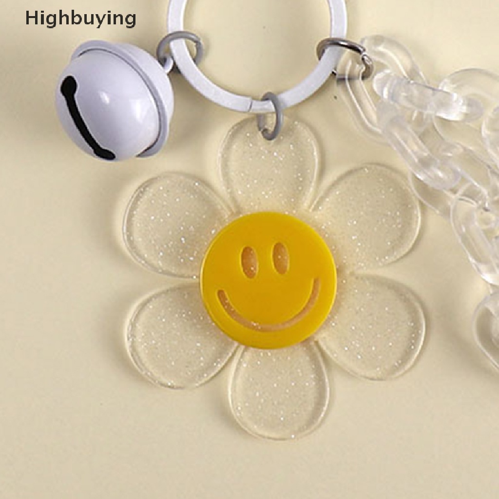 Hbid Akrilik Lucu Smiley Face Bunga Bunga Matahari Gantungan Kunci Permen Warna Rantai Lanyard Liontin Kunci Mobil Dekorasi Aksesoris Wanita Gantungan Kunci Tas Mainan Ransel Hadiah Ornamen Glory