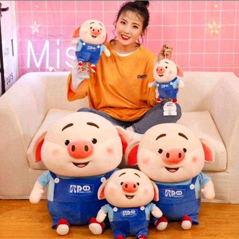 Boneka Babi Zhu Xiaopi Ukuran 38cm Bahan Yelvo Halus Lembut Berstandar SNI