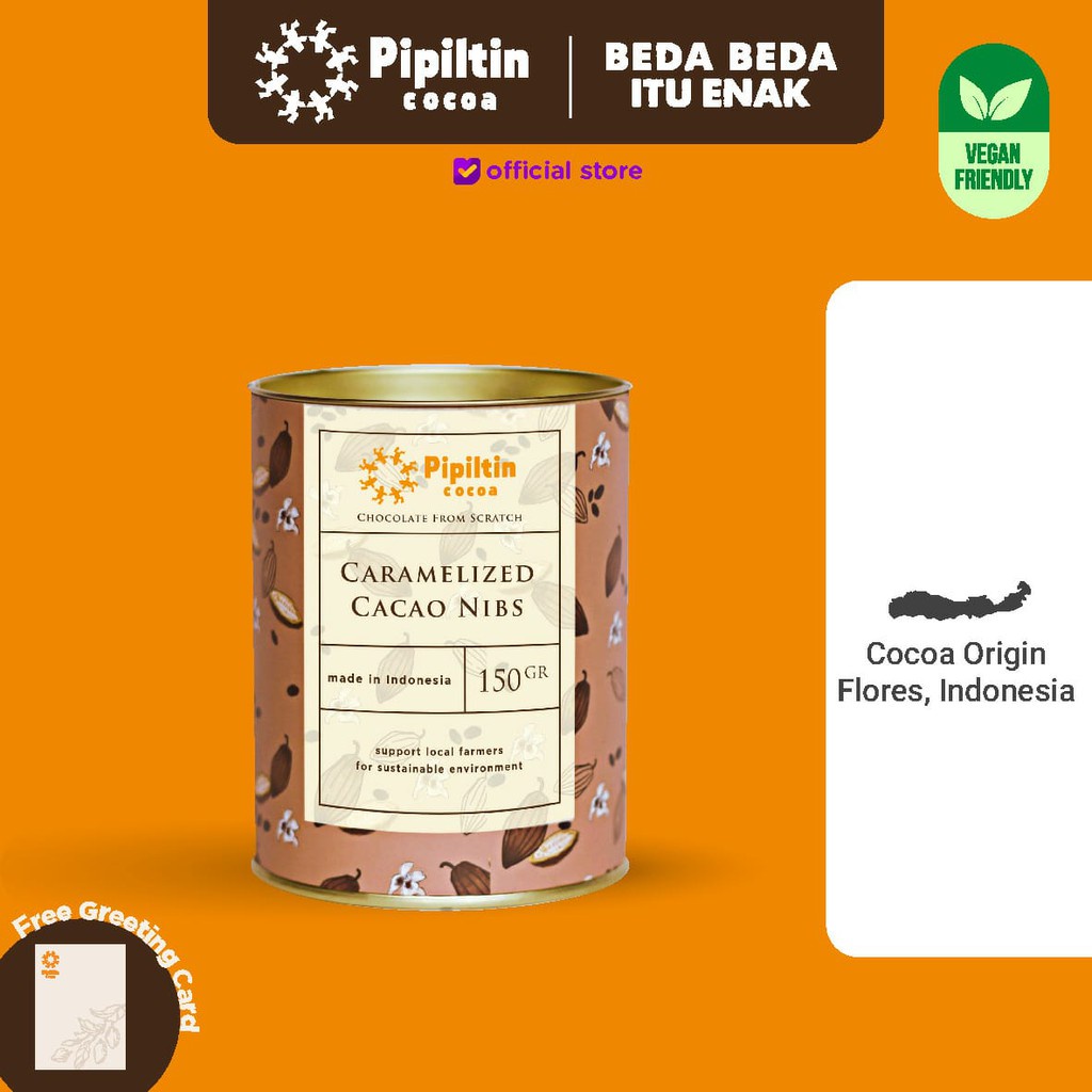 

[Ready-Stock]/ Pipiltin Cocoa Cemilan Snack Coklat - Chocolate Caramelized Cacao Nibs