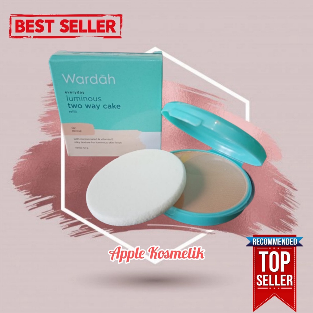 WARDAH Everyday Luminous Two Way Cake Refill 12g - Apple_Kosmetik