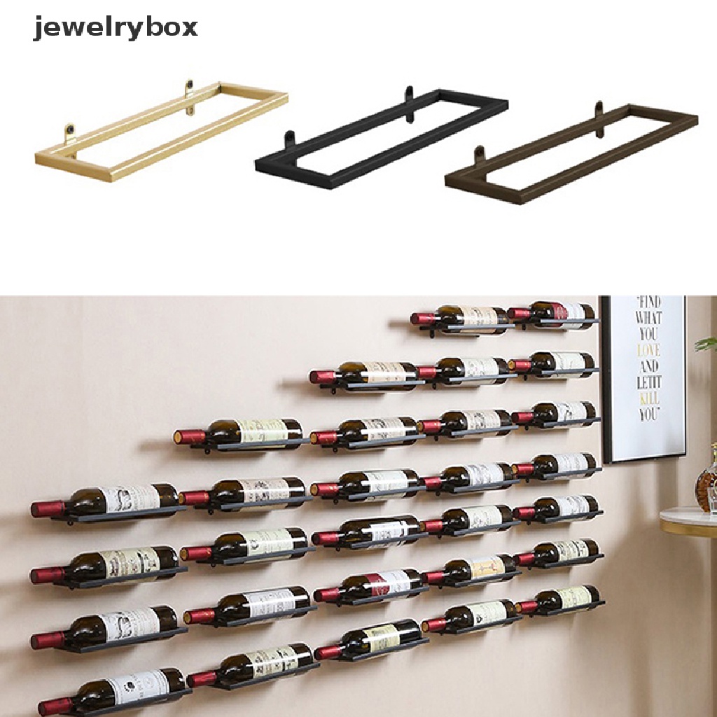 [jewelrybox] 1pc Rak Wine Bar Tempel Dinding Tempat Aksesoris Display Besi Penyangga Rak Butik