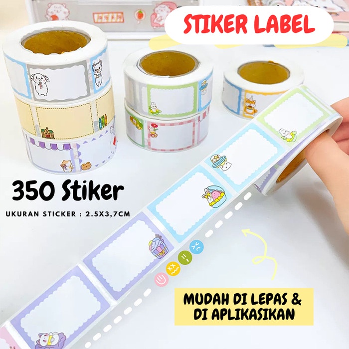 Sticker Label Nama Buku Anak Sekolah Stiker Tag Toples Amplop ST0027