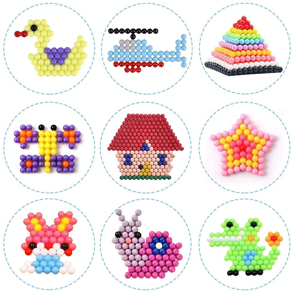 4400/2400/1000 Mainan Edukasi - Kerajinan Tangan - Aquabeads Set / Aquabead Hadiah Anak-anak Puzzle DIY