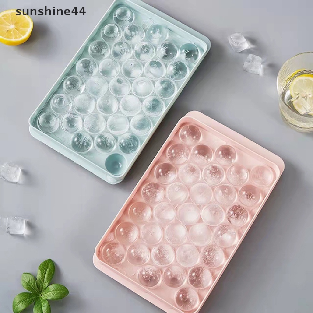 Sunshine Cetakan Ice Boll Hoki PP Frozen Whiskey Ball Popsicle Ice Cube Tray Box Lollipop Membuat Hadiah Alat Dapur Aksesoris ID