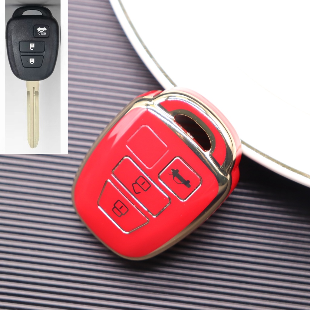 Untuk Toyota Toyota Sarung Kunci Mobil Key Case Yaris Vios Altis Camry Rav4 Chr Gantungan Kunci Ring