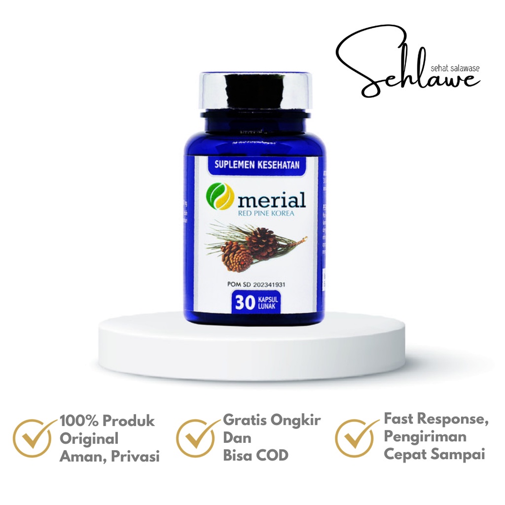 100% ORIGINAL MERIAL Obat Kolesterol Pinus Merah Suplemen Kesehatan Red Pine Korea Fish Oil JKS