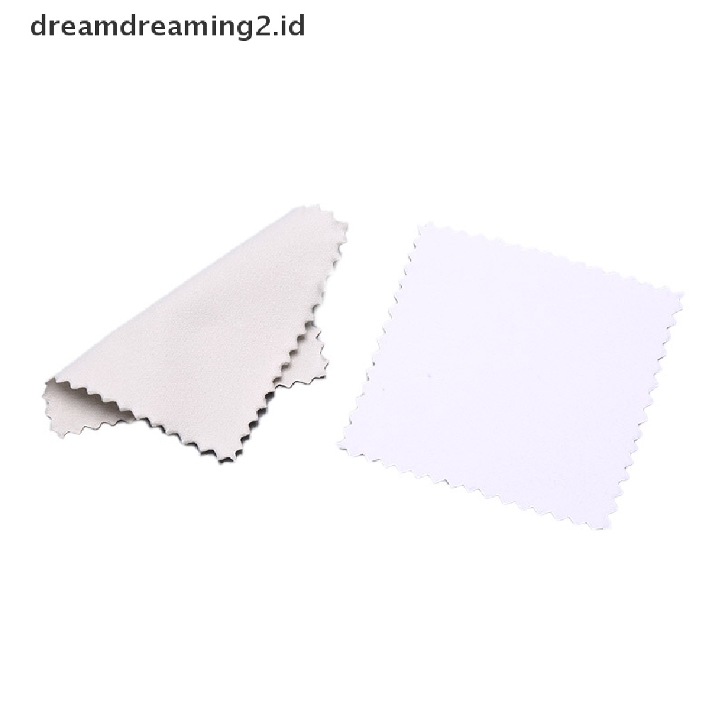 (hot) 50pcs Silver Polishing Cloth Cleaner Kain Pembersih Perhiasan Alat Anti Noda//