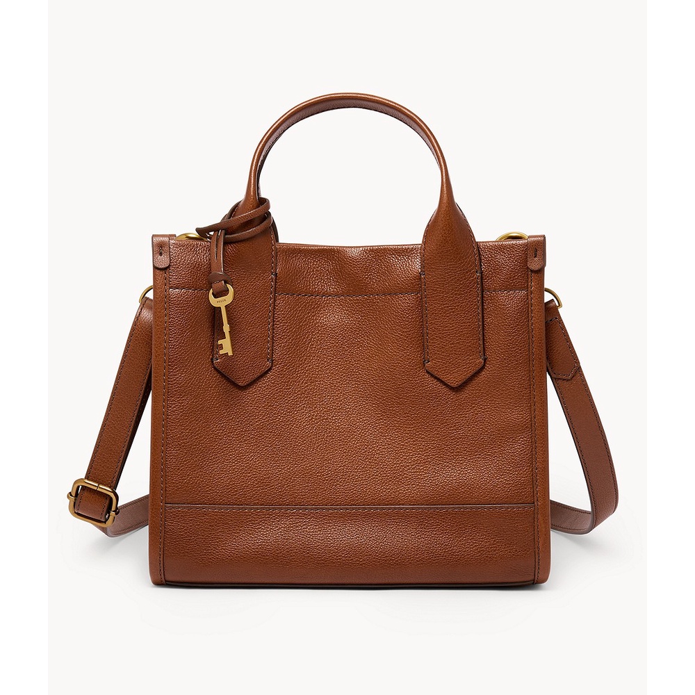 Fossil Kyler Satchel Leather Medium Brown Tas Wanita - SHB3135-210