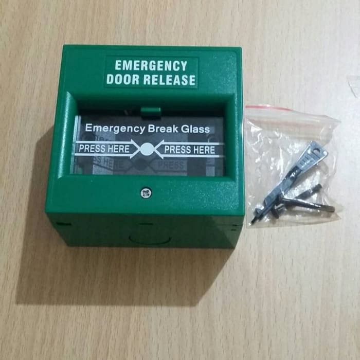 

Emergency Breakglass Green Hijau | Break Glass Green Door Release - Hijau