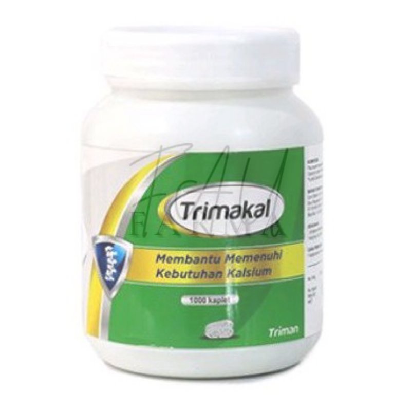 Trimakal botol / 1.000 kap -- Licocalk Licokalk Likokalk Calsium Lactate Kalsium Laktat