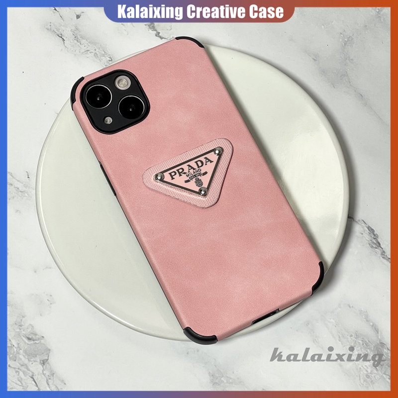 Casing Hp Prada Kulit Untuk iPhone 14 Pro Max14 Plus13 12 11 Pro Max12 13 Mini 6 7 8 Plus Xs Max Xr X Xs Casing Skin Feel Back Cover