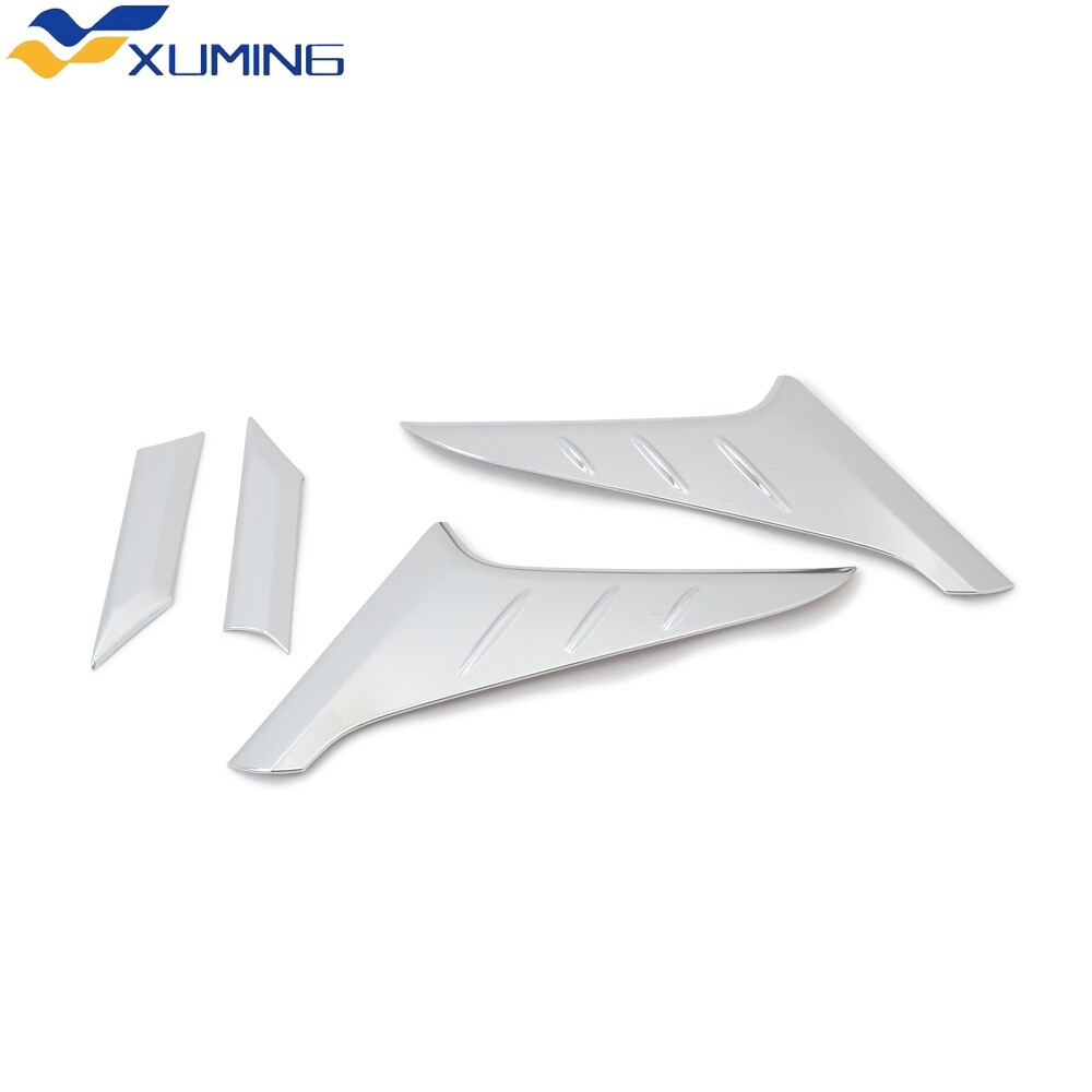 Untuk Hyundai Kona 2017-2020 2021 2022 SUV Serat Karbon Belakang Jendela Spoiler Cover Trim Segitiga Garnish Molding Aksesoris Mobil