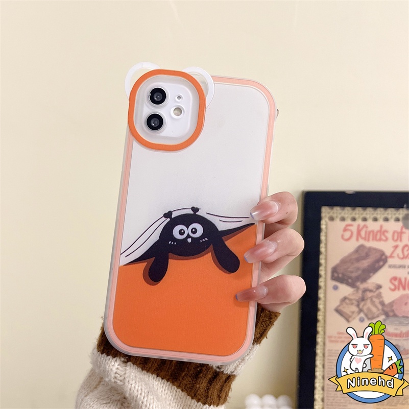 IPHONE Casing Kompatibel Untuk Iphone14 13 12 11 Pro Max X Xr Xs Max SE 8 7 6 6s Plus Kualitas Tinggi Kartun Lucu Bening Casing Ponsel Transparan Anti-Jatuh Lembut TPU Shockproof Cover Pelindung