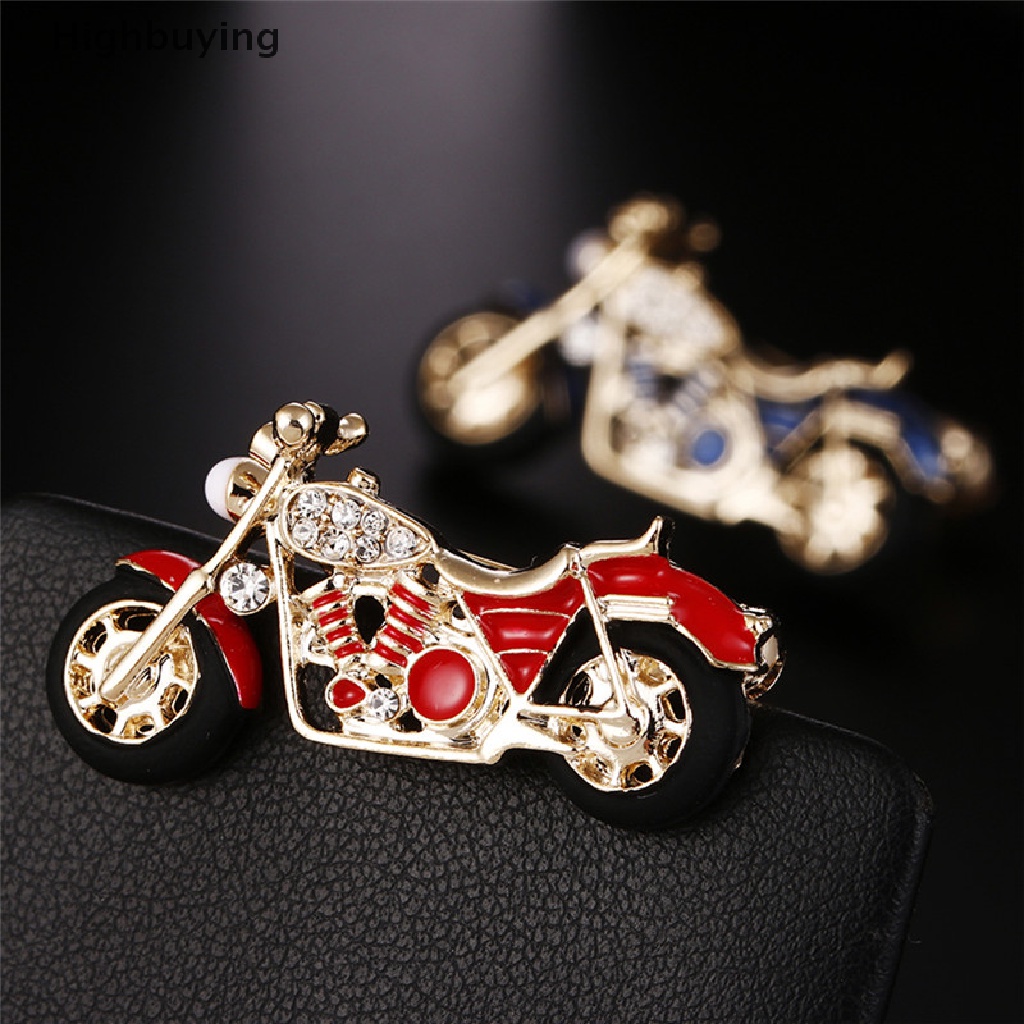 Hbid Enamel Motor Bros Pin Berlian Imitasi Kristal Jas Kerah Brooch Perhiasan Hadiah Glory