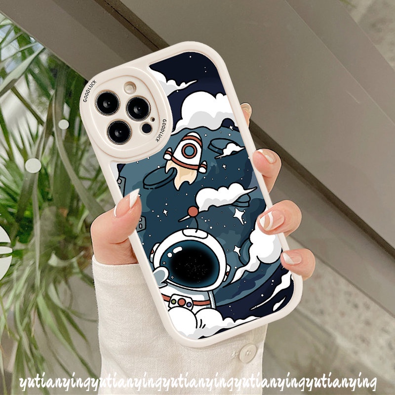 Trendy Brand NASA Soft Tpu Back Case for Infinix Hot 10s 10T 11s Note 8 Hot 11 10 9 Play Hot 10 Lite Smart 5 6 Cute Cartoon Astronaut Phone Cover