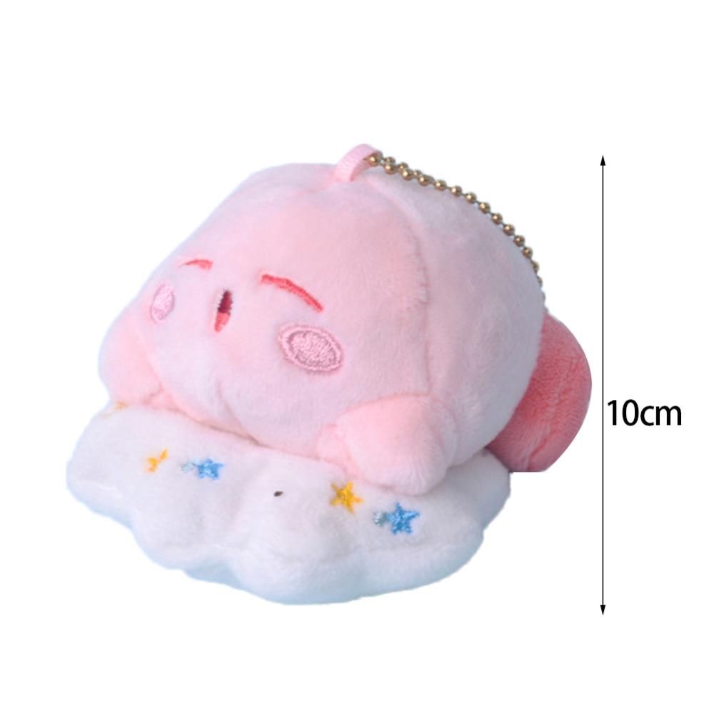 Timekey 10 cm Kawaii Kartun Bintang Merah Muda Boneka Lembut Mainan Mewah Gantungan Kunci Tas Dekorasi Liontin Gadis Teman Ulang Tahun Anak Plushies Toys DGA1