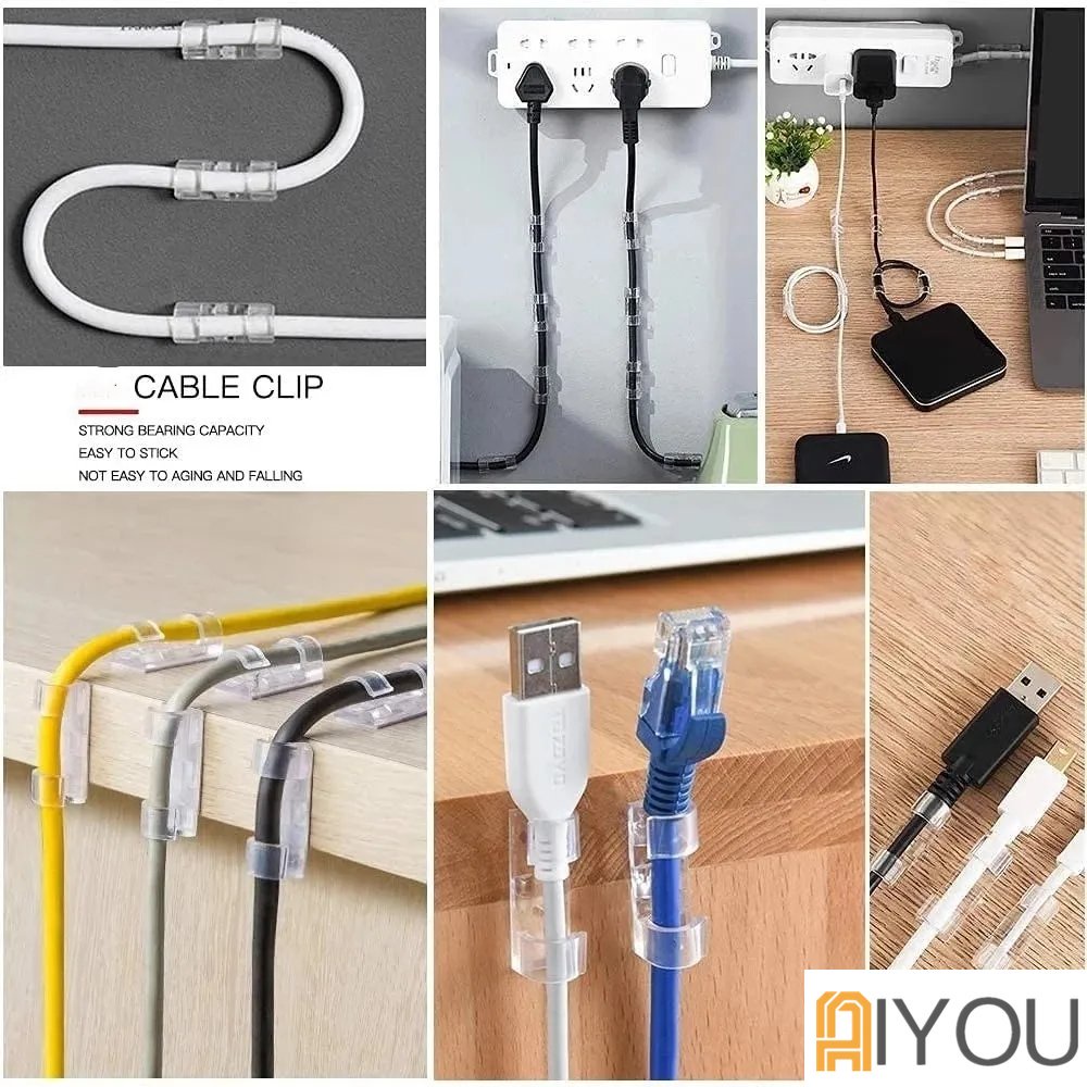 20Pcs Fixed KLIP KABEL LED STRIP SELANG DAN NEON FLEX / KLIP KABEL ORGANIZER CABLE CLIP PER PACK PENGIKAT KABEL