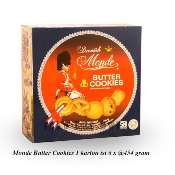 

Monde Butter Cookies 1 karton isi 6 x @454 gram ORIGINAL