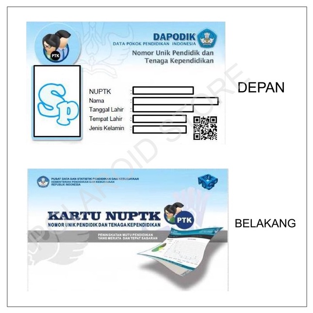

BIKIN KARTU DAPODIK NUPTK bahan PVC tebal