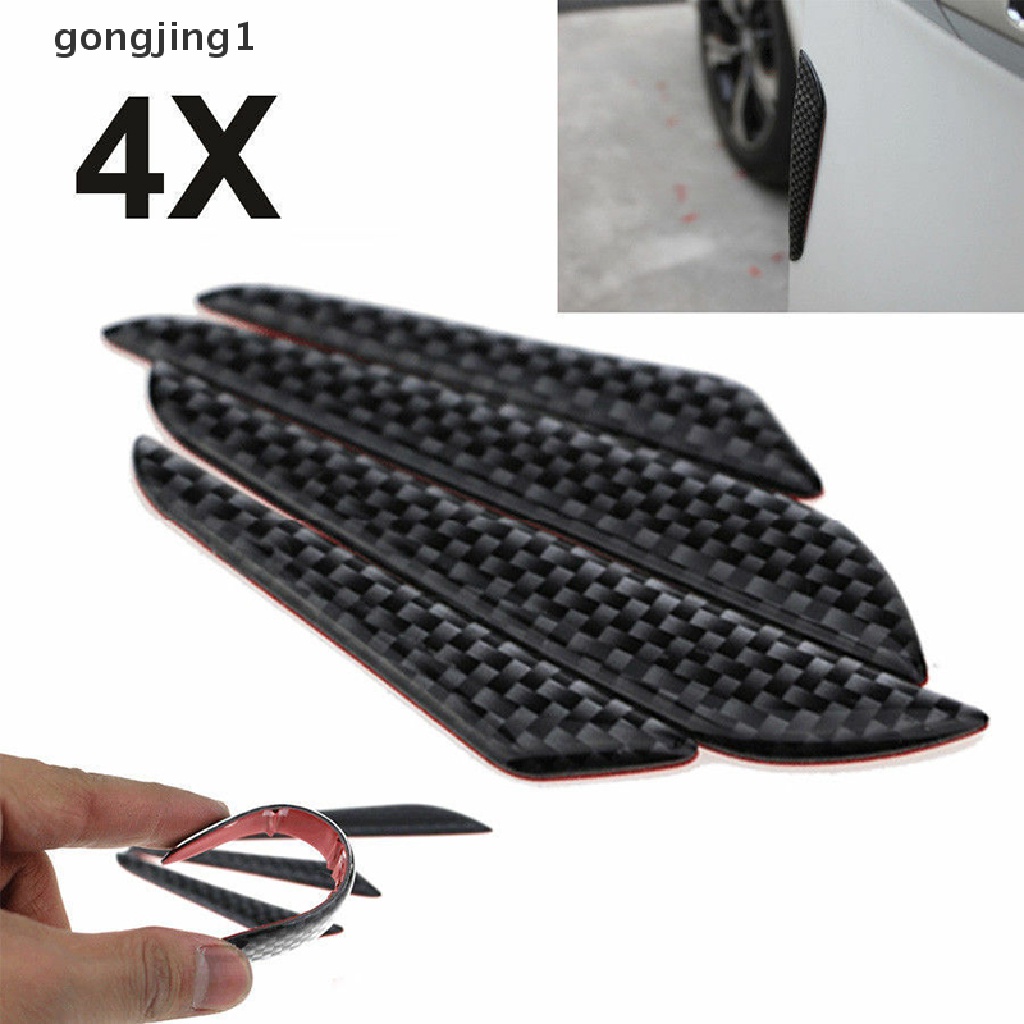 Ggg 4x Anti-Tabrakan Lis Carbon Fiber Pelindung Pinggir Pintu Mobil Strip Pelindung Bumper ID