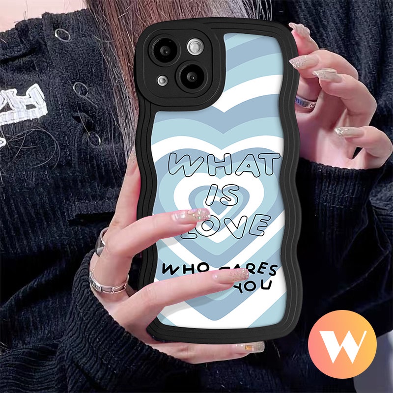 Casing Realme C25 C30 C35 C33 C20 C12 C11 7 5 7i 6i 8Pro 8i 5i 8 9Pro+9 C20A C25Y C25s C15 C21Y 5s 9i 10 C3 C17 Wavy Edge Romantic Couple Love Heart Soft Cover