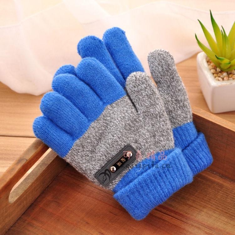 IMPORT BICOLOR KNIT WINTER GLOVES UNISEX WOMAN KIDS SARUNG TANGAN RAJUT MUSIM DINGIN