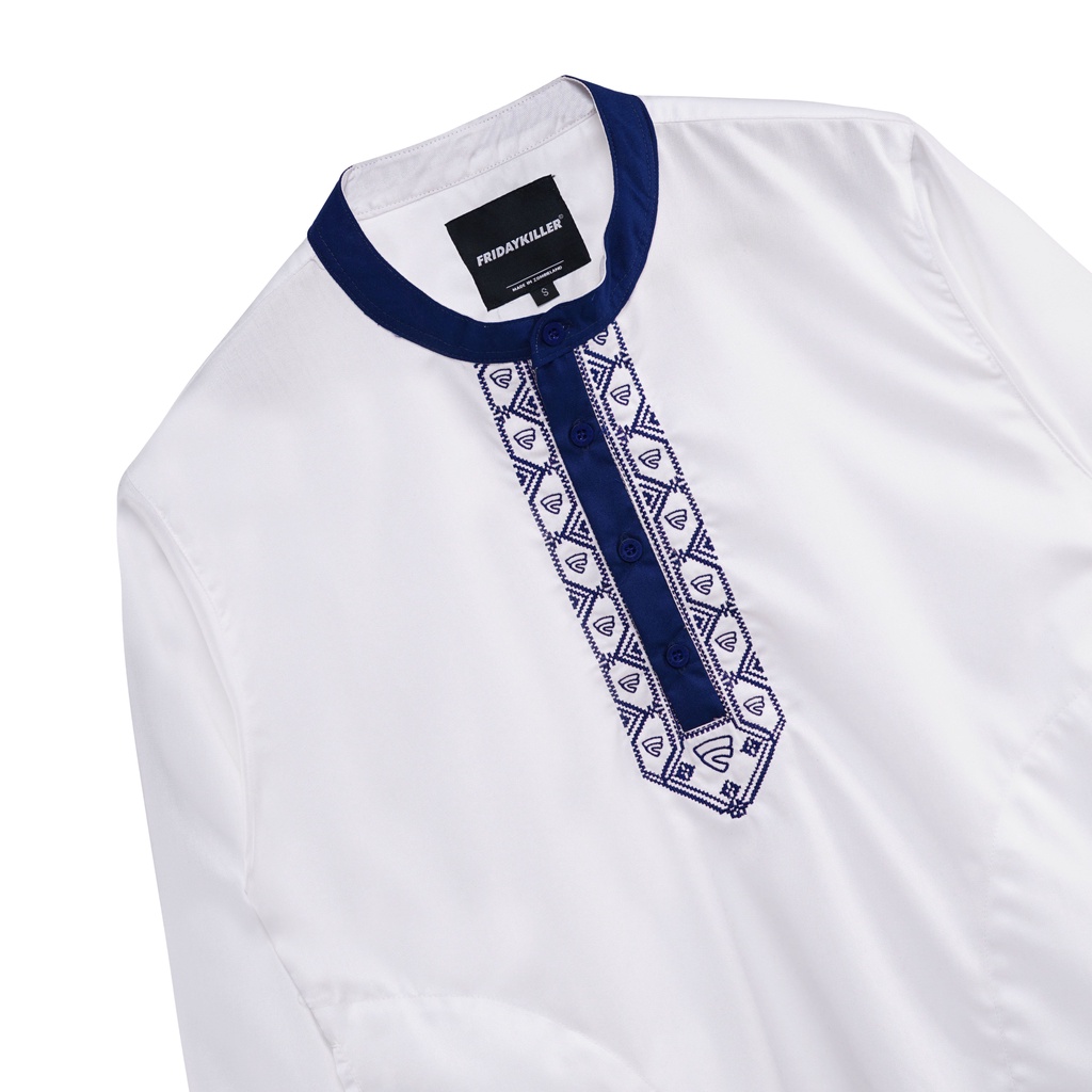 KEMEJA KOKO FRIDAY KILLER | HOLY LS WHITE NAVY