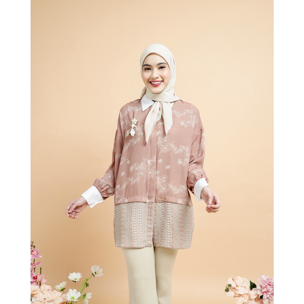 Langkar Top - 3 Warna | Zysku Xena | Atasan Kemeja Print