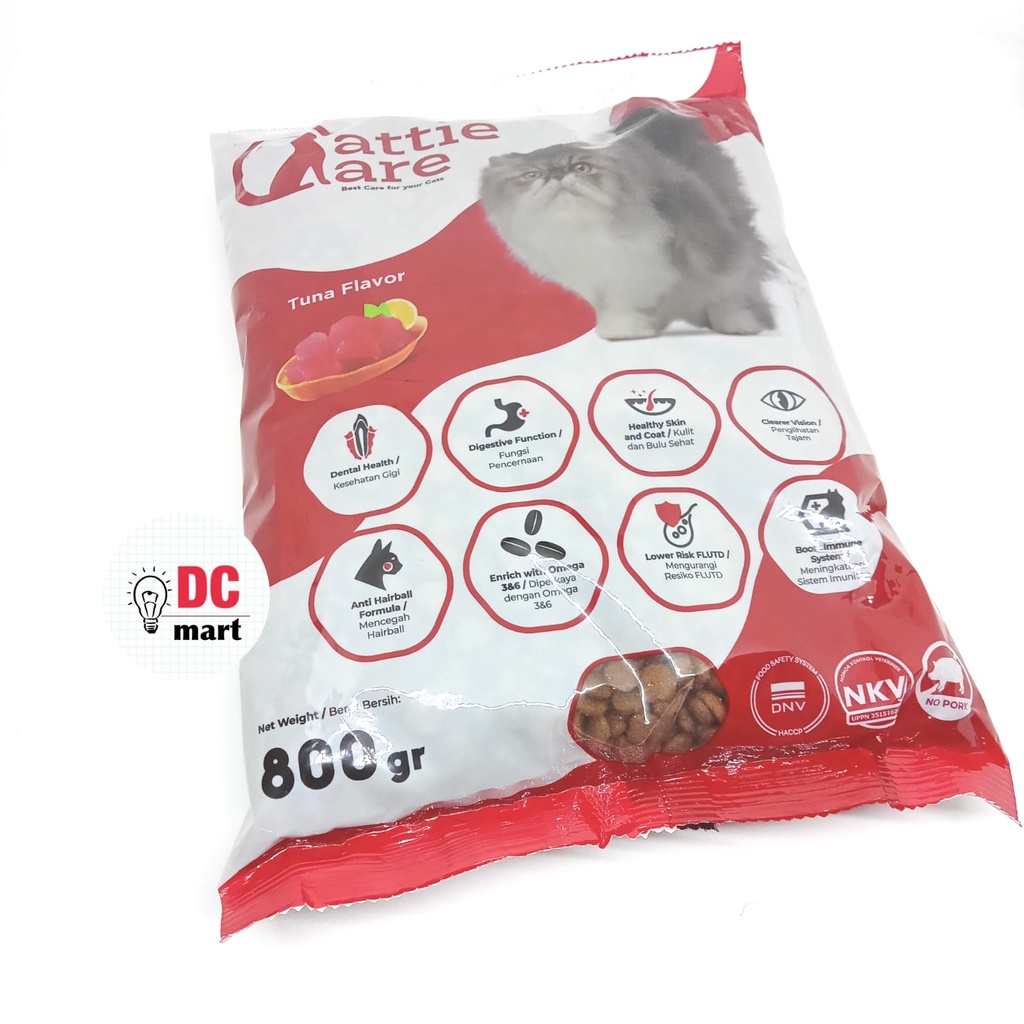 CATTIE CARE Cat Food Tuna Kemasan Freshpack 800Gram / Makanan Kucing Kering