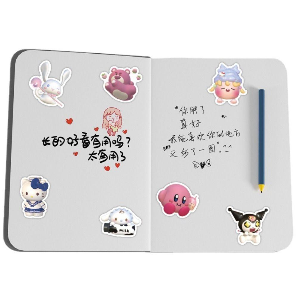 Lanfy 3D Stiker Hias Kartun Hello KT Scrapbooking Notebook Diary Stiker Handphone Alat Tulis Sticker