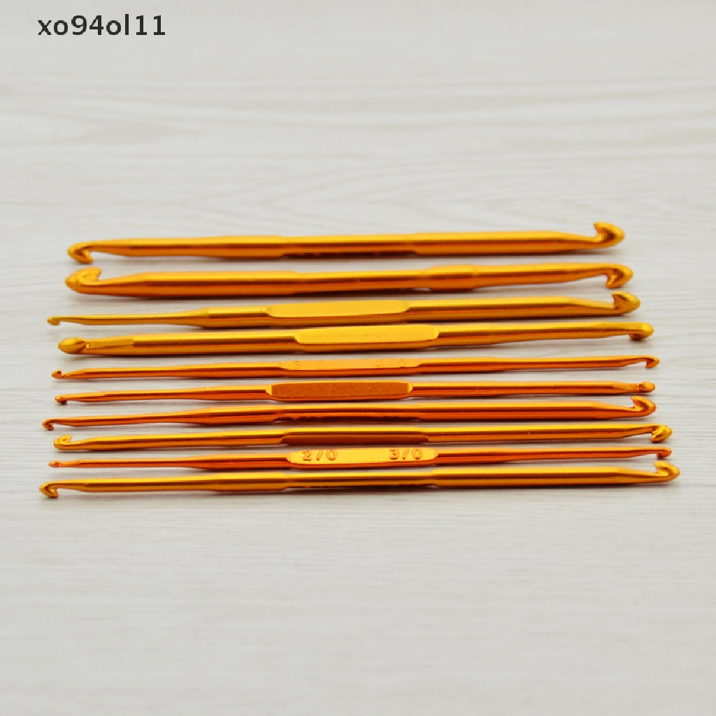 Xo 10Pcs Alumina Crochet Hook Set DIY Knitg s Alat Jahit Knitg Rumah OL