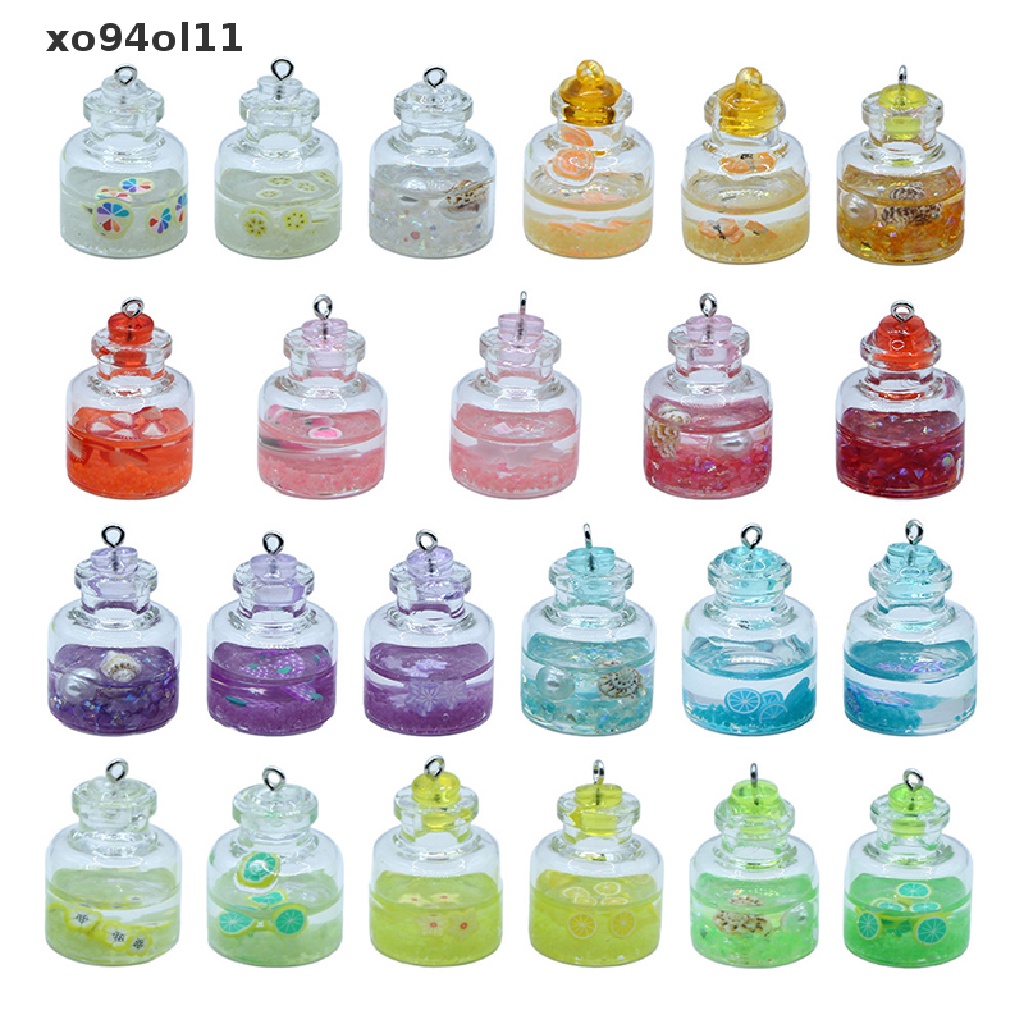 Xo 2Pcs Latar Belakang Pemandangan Rumah Boneka Kaca Bercahaya Botol alah Botol Pasir Hisap OL