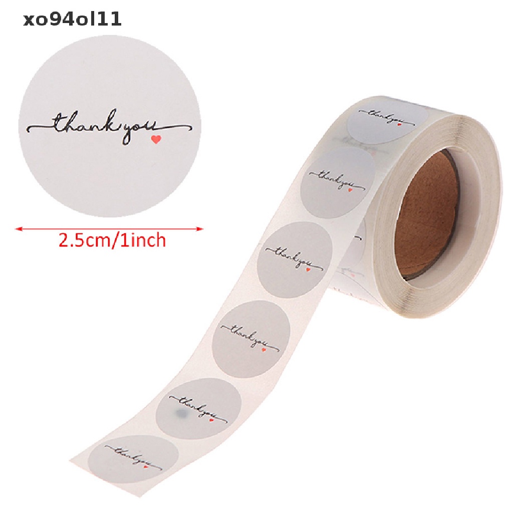 Xo 500pcs/roll label Kertas Putih Bulat er thank you er scrapbook 1inch OL