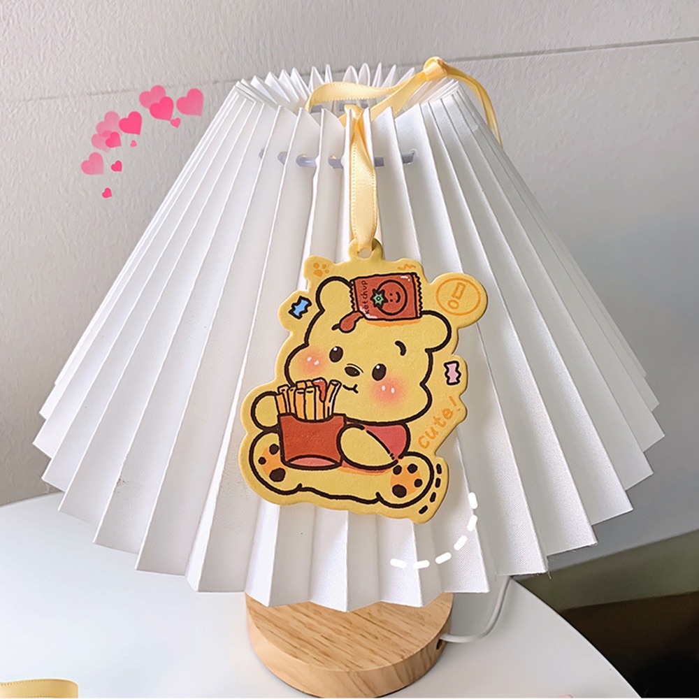 5pc Parfum Mobil Kartun Lucu Slice Strawberry Bear Pacha Anjing Mobil Interior Dekorasi Liontin Kreatif Rumah Lemari Sachet