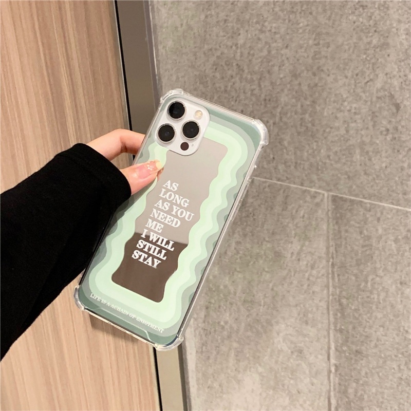 IPHONE Ins Waved Princess Magic Mirror Phone Case Lembut Cover Pelindung Untuk Iphone7 8 PLUS X XR XS 11 12 13 14 MINI PRO MAX SE 2020