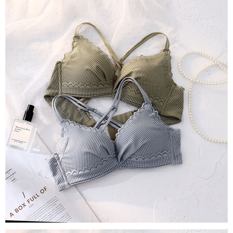 HUES.ID Bra BH Push Up Set Model Tanpa Kawat Wanita Sport 9025