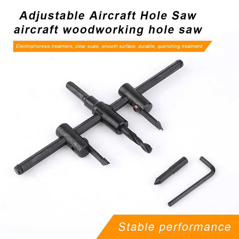 Mata Bor Kayu Hole Saw Jangka/Circle Hole Saw Cutter Wood Drill Bit/Cutter Pelubang Papan/Adjustable Circle Holesaw Cutter 30-120mm/200mm/300mm