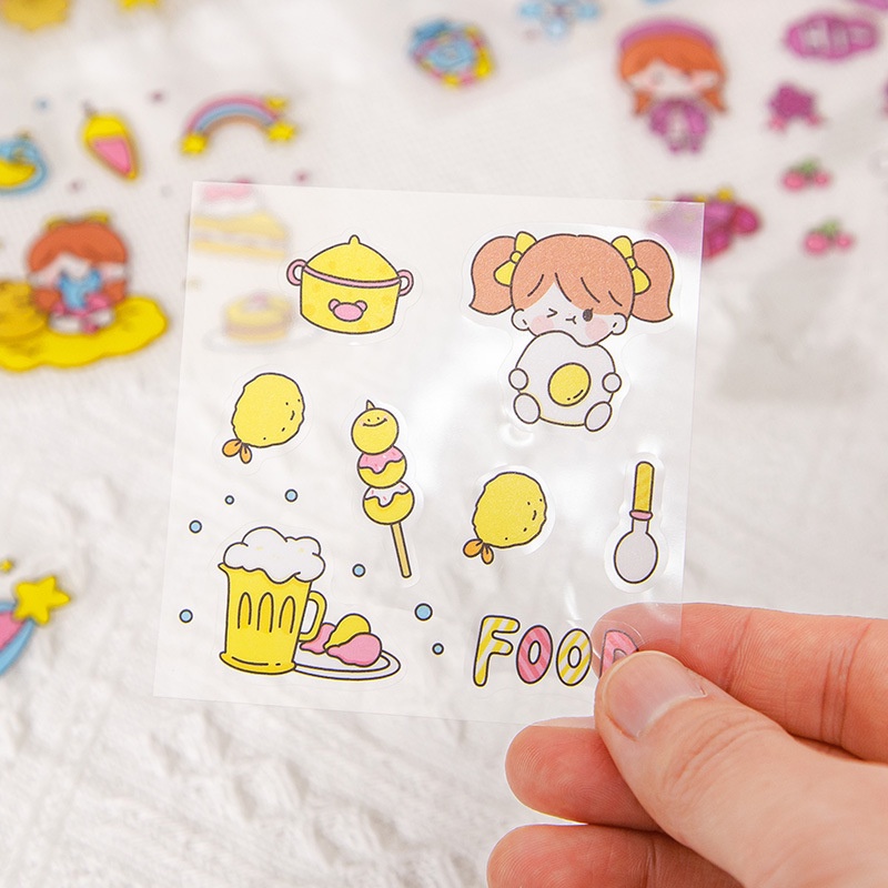 Sticker Aesthetic Kartun Korea Lucu 100 Pcs Waterproof DIY Diarybook Scrapbook MX-5012