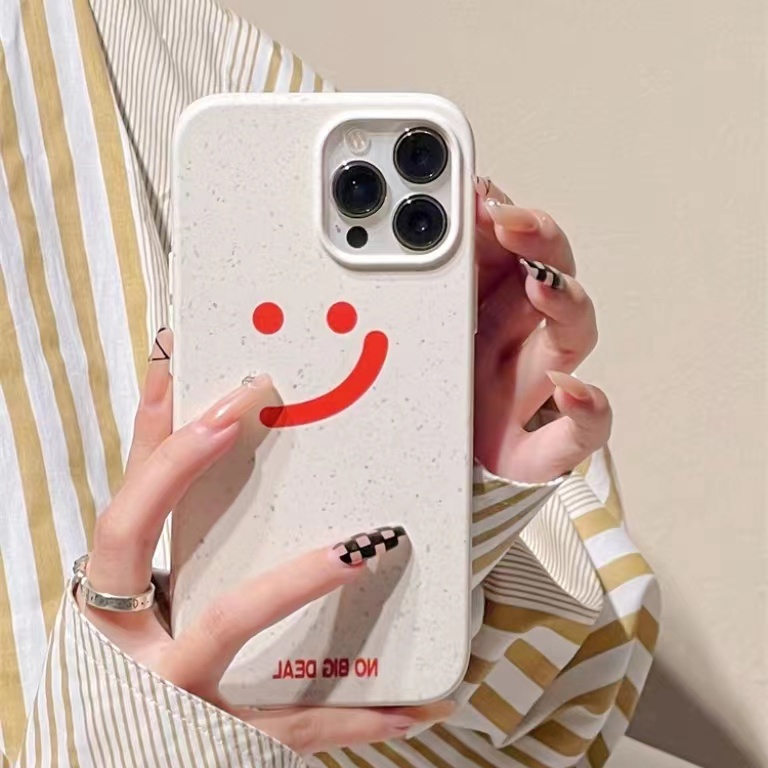 IPHONE Casing Ponsel Iphone11 ins Bahan Ramah Lingkungan Perlindungan Kamera Cocok Untuk Iphone14 13 12 14Plus Pro MAX 7 8Plus X XR XS MAX SE 12mini 13mini Model Empat Sudut Shockproof