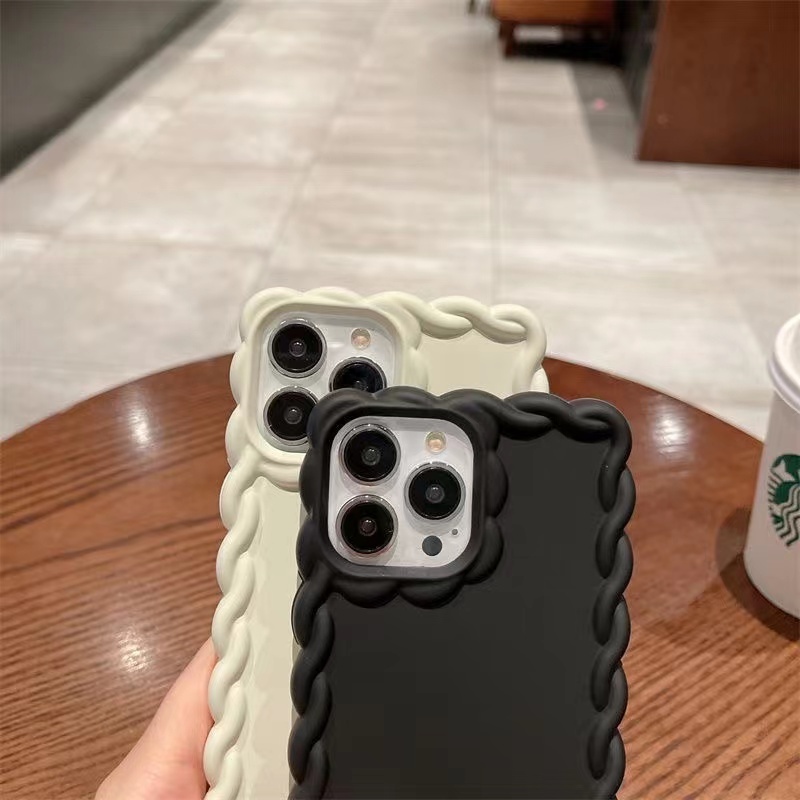 IPHONE Casing Hp Persegi Anyam Cocok Untuk Iphone14 13 12 11 Pro X XS Max XR Paket Lengkap simple Dan Modis soft casing